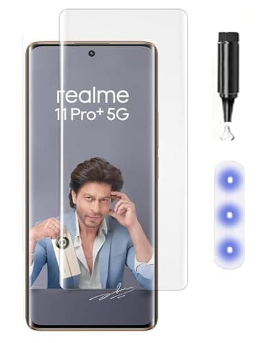 JGD PRODUCTS Adavnced Glue UV Curved Tempered Glass for Realme 11 Pro, Realme 11 Pro plus | With HD clearity full curved edge protection and Installation Kit