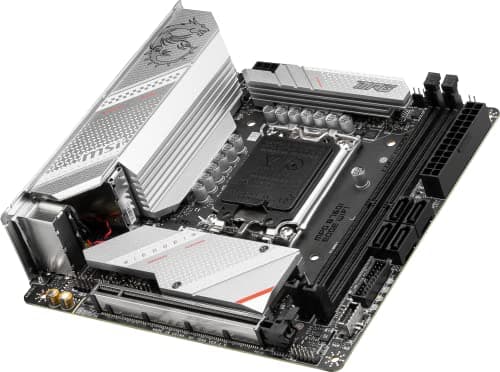 MSI MPG B760I Edge WiFi Mini ITX Motherboard, Mini ITX - Supports Intel 12/13/14th Gen Core Processors, LGA 1700-8 Direct 90A VRM, DDR5 Memory Boost 7200+MHz/OC, Pcie 5.0 X16, 2 X M.2 Gen4, Wi-Fi 6E 5