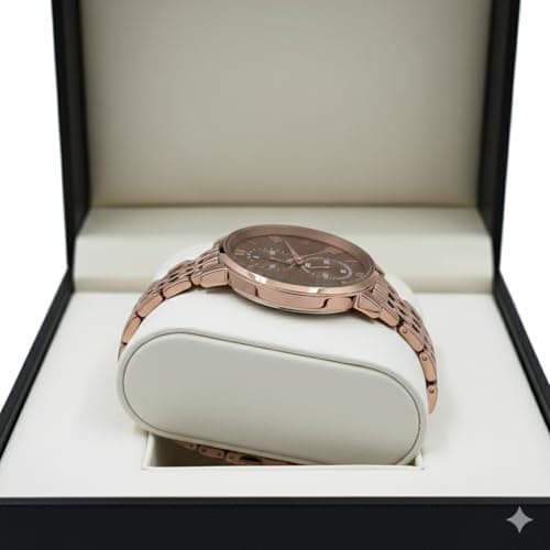 styledose Women's Luxury Black Analog Watch – Rose Gold Roman Numerals with Stylish Metal Chain Strap Wrist Watches for Women's & Girls&Miss&Ladies (Brown) 4