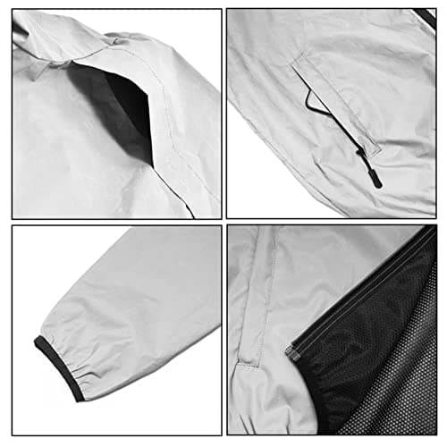 BNF®Men Reflective Jacket Cycling Windbreaker Travel Sport Coat Rain Coats XXL|Sporting Goods|Cycling|Cycling Clothing |Package Includes:1 Piece Reflective Jacket 2