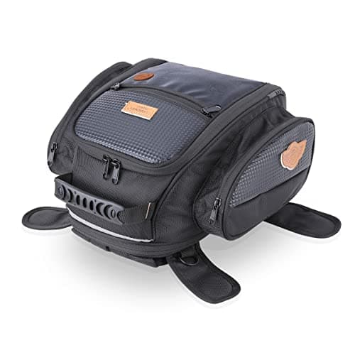 GUARDIANGEARS Jaws 28L Magnetic Tank Bag with Waterproof Rain Cover for All Motorcycles with Metal Tank from 100CC to 1000CC