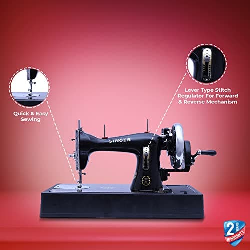 SINGER Solo Straight Stitch Hand Sewing Machine (Black) with Free Body Cover – 850 SPM, Heavy-Duty Cast Iron Body, Ideal for Home Use & Thick Fabrics, Built-in Thread Cutter, 2 Years Warranty 4