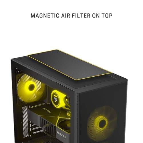 Ant Esports 511 AIR 5F Mid-Tower Computer Case/Gaming Cabinet - Black | Pre-Installed 5 ARGB Fans 3