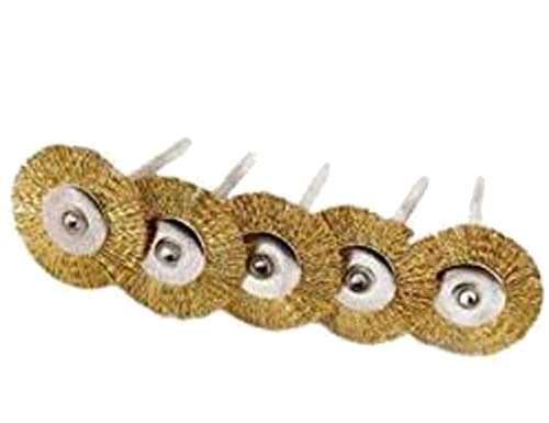 DIY Crafts Pack Of 5 Pcs Set, Design No# 2, 5 - Pcs Brass Wire Brush Polishing Wheels Set Kit DIY Tools for Dremel Rotary Tools Do it Your Self Too (Pack Of 5 Pcs Set, Design No# 2)