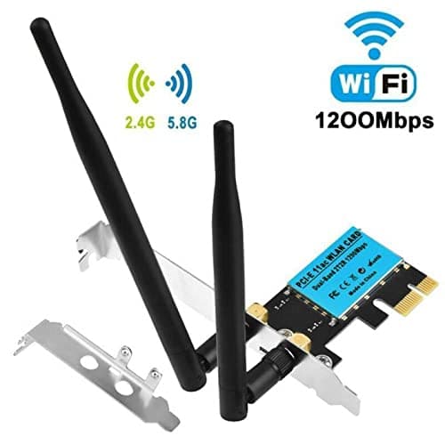 Etzin WiFi Card Wireless Network Card AC1200Mbps PCIe Dual Band 5G/2.4G Wireless WiFi Adapter Network Card for Windows 10/Windows 8/Windows 7(1200Mbps)-(EPL-842PC) 4