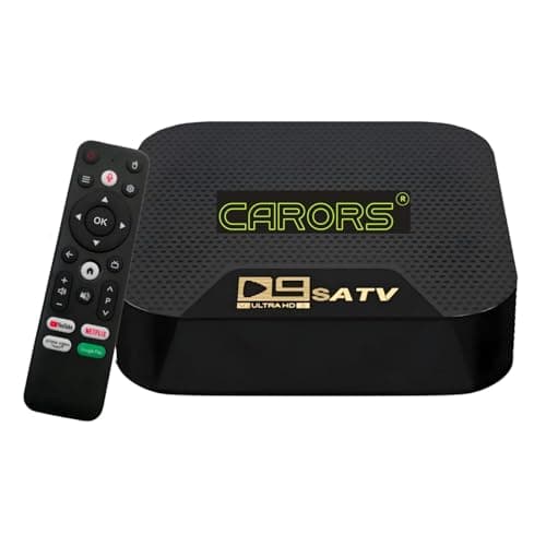 CARORS Android TV Box Version 13.0 Dual Band WiFi 5, Bluetooth 5.0, Voice Assistance, Voice Remote Control, 4K Ultra HD, Smart Set-Top Box Streaming Media Player, Ram 4GB, Storage 32GB