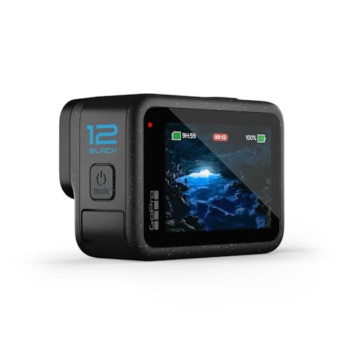 GoPro HERO12 MotoVlog Combo – HERO12 Waterproof Action Camera with Front + Rear LCD, 5.3K60 Ultra HD, HyperSmooth 6.0, Live Streaming, Enduro Battery & Pro 3.5mm Mic Adapter for Bikers 2