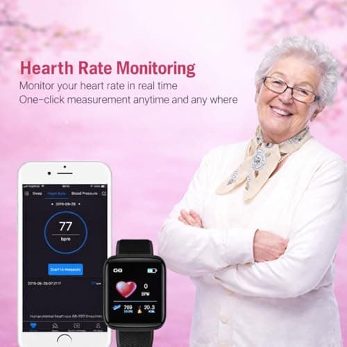 MARVIK Smart Watch for Kids, Men, Boys, Girls, and Women, D20 Plus 2025, Latest for Android and iOS Phones, IP68 Waterproof with Daily Activity Tracker, Heart Rate Sensor, Sleep Monitor Watch - Pink 4