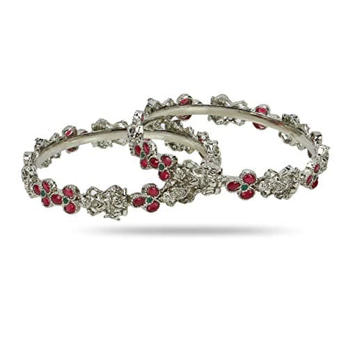 YouBella Jewellery Bangles for Women Stylish Traditional Silver Plated Bangles for Women and Girls (2.4) 2