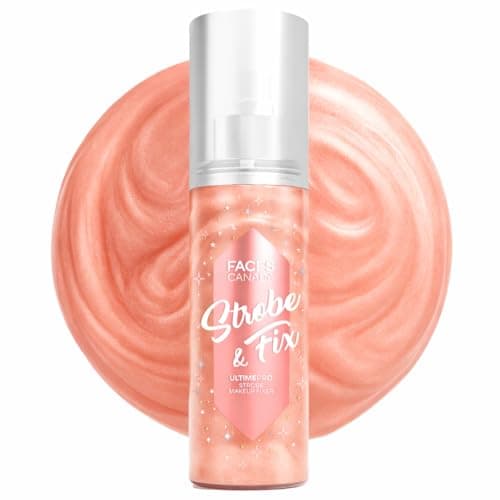 FACES CANADA Ultime Pro Strobe Makeup Fixer Mini - Rose Gold, 50 ml | 12HR Long Lasting Makeup Setting Spray | Dewy Shimmery Glow Finish | Hydrating, Non-Sticky | Waterproof, Transferproof & Alcohol-F