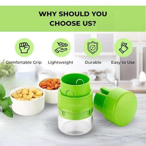 Solitude High Precision Dry Fruit Cutter & Slicer | Built-in Storage Convenience with Effortless Slicing for Almonds, Cashews & More (Stainless Steel, 1 Piece) 4