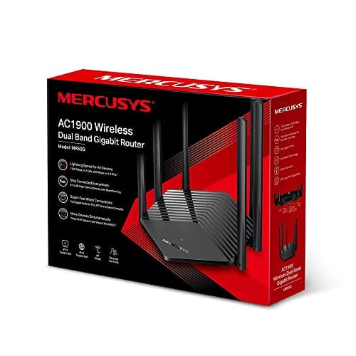 MERCUSYS AC1900 Wireless Dual Band Gigabit Router MR50G | 1900Mbps Wi-Fi Speed | Far-Reaching WiFi Coverage | Higher Network Efficiency, Dual_Band | Smart Connect, Black 5