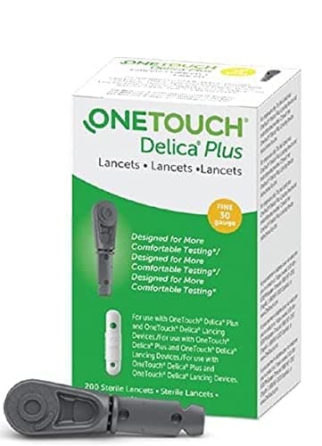 OneTouch Delica Plus Lancets | Pack of 50 Lancets | For Virtually Pain Free Blood Glucose Testing| Global Iconic Brand | For use with OneTouch Delica Plus Lancing Device 2