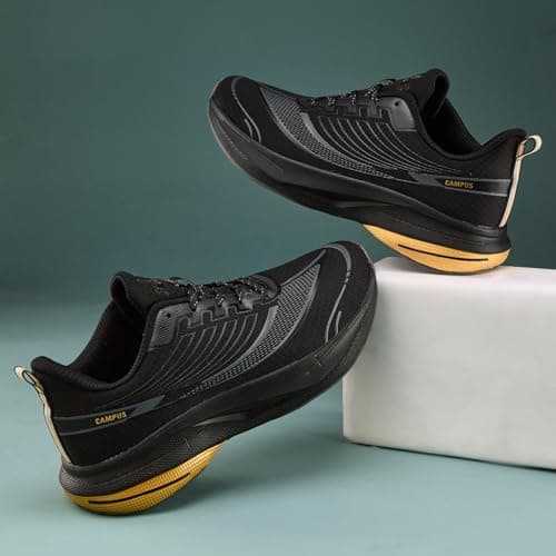 Campus Men's DRIVO BLK Running Shoes - 9UK India 1 Pair 2