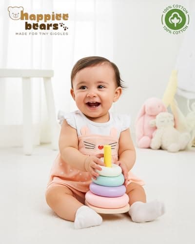 Happiee Bears Baby Girl Cotton Top & Bloomer Set – Summer Outfit for 18–24 Months | Infant & Toddler Girl Dress Combo | Soft Pure Cotton Clothes | Made in India (SG112) 3
