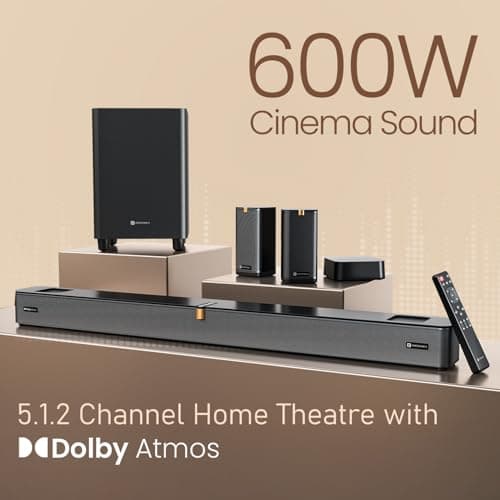 Portronics 600W Sound Slick X1 5.1.2 CH Dolby Atmos Soundbar Home Theatre with Wireless Satellite Speaker, Wired Subwoofer, Wide Comptability, HDMI ARC, Bluetooth & Optical Connectivity (Black) 3