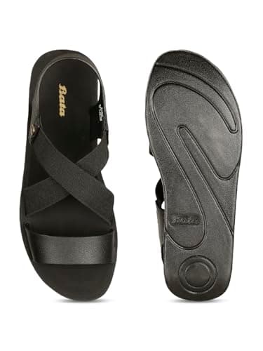 Bata Aerial Sandal Flat Women's Black Sandals - 6 UK (5616906) 4