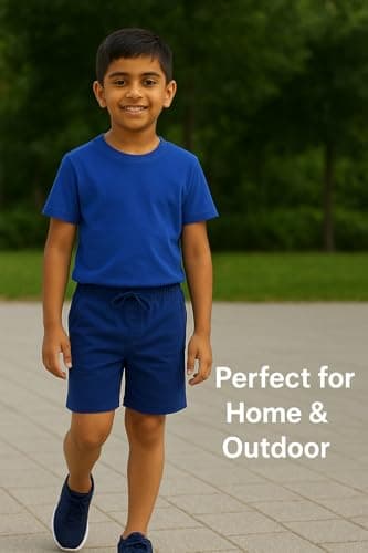 Kids Cotton Shorts for Boys & Girls (Age 6–9 Years) | Pack of 4 | Soft Fabric with 2 Pockets | Multicolor (Colors May Vary) 2
