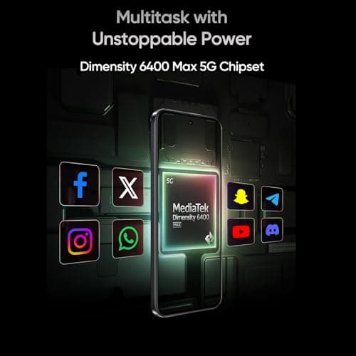 realme 15T 5G Smartphone 8+256GB Suit Titanium,6.67inch Screen, 120Hz Display,7000mAh Battery,60W Fast Charge,Front & Rear Dual 50MP Cameras, Dimensity 6400 Max 5G Chipset,IP69 3