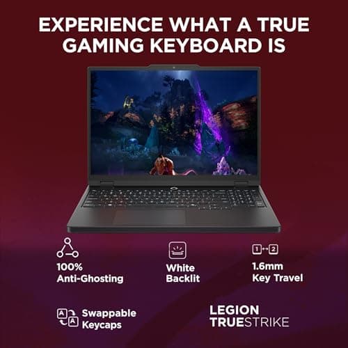 Lenovo Legion 5 2025 AMD Ryzen 7 260 | NVIDIA RTX 5050 8GB (16GB RAM/1TB SSD/WUXGA IPS/165Hz/15(39.6cm)/Windows 11/Office 2024+AI Now/Black/2.5Kg), 83M00073IN AI Powered Gaming Laptop 5