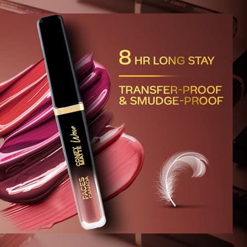 FACES CANADA Comfy Matte Wow Liquid Lipstick - Magnetic 11 (Pink) 3.8ml | One Swipe Application | Highly Pigmented | Comfortable Wear | Glides Smoothly | Long Lasting | Transferproof 5