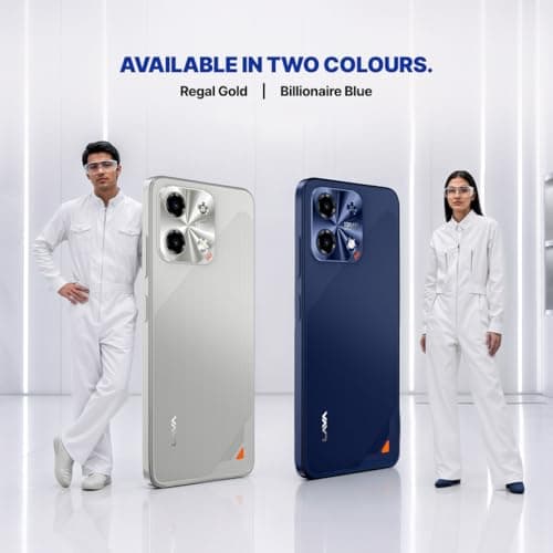 Lava Bold N2 5G (Billionaire Blue, 4GB RAM, 64GB Storage) | 6000 mAh Super Battery | Octacore Ultrafast Processor | Biggest 6.75 (HD+) 120Hz Display | IP64 Dust & Water Resistant | Free Service @ Home 5