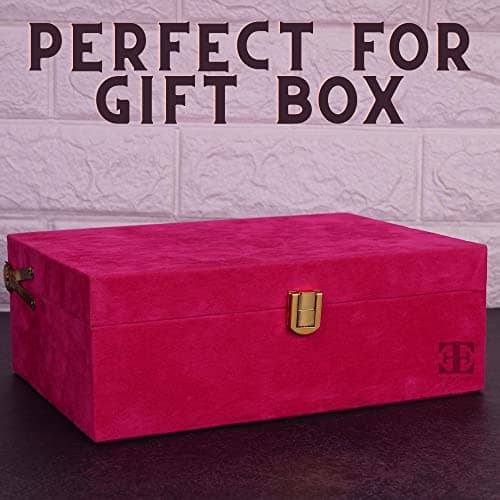 Each and Everything Luxury Classic Ornament Decorative Velvet Suede Trunk box for Gifting and Storage (Brown) | jewelry box | knick/knack | meant for alignment 6