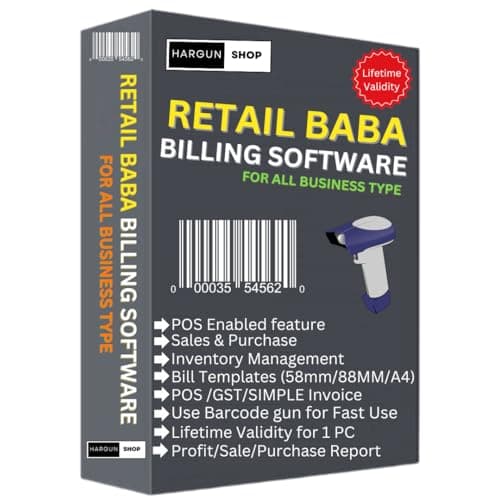 Retail Baba Billing Software Lifetime Validity Suitalbe For All Small Business Type | Latest Version (Email Delivery in 2 hours- No CD)