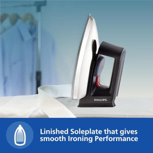 PHILIPS Dry Iron HD1134/28 (World no. 1 Ironing Brand) Powerful 750 Watts for Fast heat up, Temperature controlled thermostat for all fabrics 3