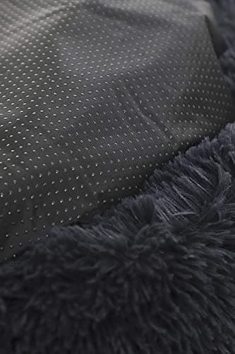 Royal Pets Cart Dog Bed & Cat Polyester Bed Grey & Black Color Anti-Skid Bottom & Machine Washable(Reversible)-Medium 3
