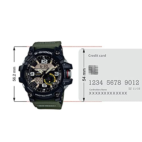 Casio G-Shock GG-1000-1A3DR Black Analog-Digital Dial Green Resin Strap Men's Watch Mud Resistant Shock Resistant G662 5
