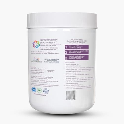 Pro360 Hepa Liver Care Protein Supplement – Complete Liver Supplements for Health| Formula Enriched with Silymarin, MCT & BCAA – Vanilla – 400g 5