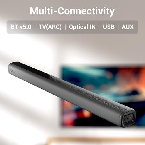 ZEBRONICS Juke BAR 4100 Soundbar, 200 Watts, Virtual 5.1, Quad Driver Soundbar, 6.5" Subwoofer, Wall Mountable, Bluetooth v5.0 | HDMI (ARC) | Optical in | USB | AUX 5