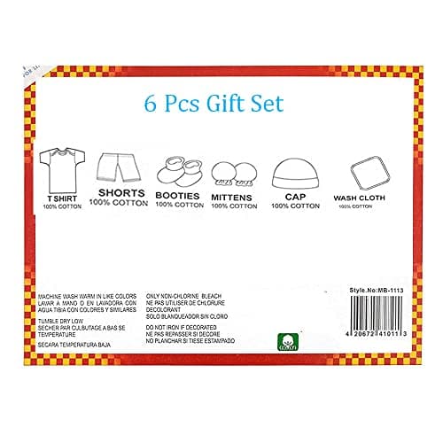 EIO Baby Gifts Set for New Born Unisex Clothing Gift Hamper 6Pcs (Pink) 5