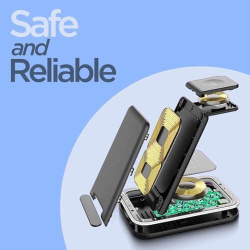 UNIGEN Unidock 350 23W Foldable Fast Wireless Charger Compatible with Samsung S24 Ultra Plus S23 S22 S21 S20 Z Fold Flip 3/4/5/6Watch4/5/6/Pro/7/Active 1/2 Galaxy Buds323 Black (with Adapter) 5