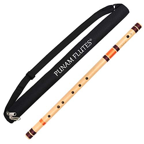 Punam Flutes E Natural Base Right Hand Indian Bansuri Size 29.3 Inches 2