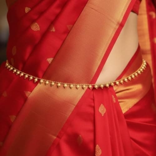 AccessHer Women’s & Girls’ Elegant Gold-Plated Waist Chain & Kamarbandh | Traditional Ethnic Jewelry Accessory for Sarees, Lehengas, Weddings, Parties & Festive Occasions 3