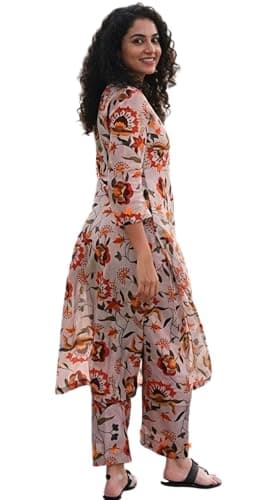 Women's Cotton Printed A-Line Kurta | Kurti for Women (XXL)