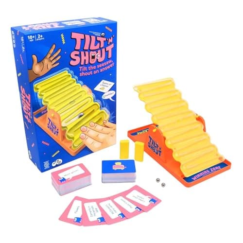 UJEAVETTE Tilt N Shout Game Fun Balance Challenge Strategy Toy for Player of All Ages 4