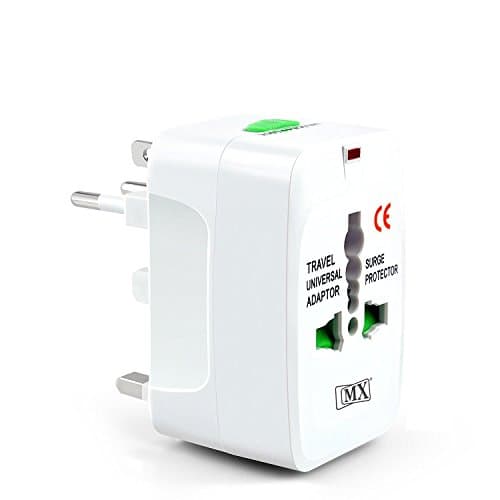 MX Universal Travel Adapter Worldwide All in One Plug for 150+ Countries, International Power Adapter with US UK EU AU Plug, Compact Travel Adapter with LED Indicator for Mobile Laptop Charger