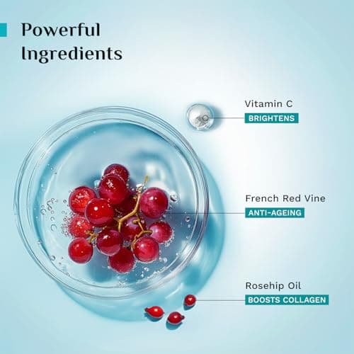 PILGRIM French Red Vine Youthful Glow Moisturizer SPF 30 with Vitamin C, Rosehip Oil For Anti Ageing, Sun Protection PA+++, Daily Use, Dry, Oily, Combination Skin, Men & Women, 50g 4