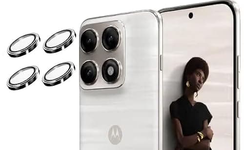 MOBIKTC For Motorola Moto Edge 70 Pro 5G Camera Lens Protector, Individual Metal Ring, [Strong Adsorption] Scratch Resistant Ultra-Thin HD Clear, 4Piece-SilverGrey