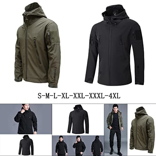 Mens Softshell Hiking Jacket Hooded Waterproof Lightweight 2XL Green|Sporting Goods |Outdoor Sports |Coats & Jackets|1 Piece Men Outdoor Jacket|Accessories, Organizer, Storage, Holder, Rack, Stand, Ki 5