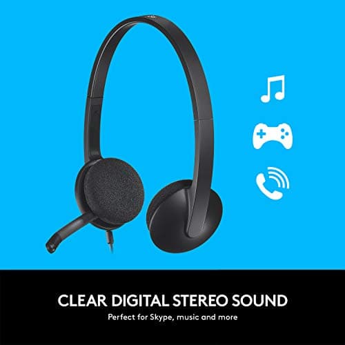 Logitech H340 Stereo Wired Over Ear Headphones with Mic with Noise-Cancelling, USB, Pc/Mac/Laptop - 4