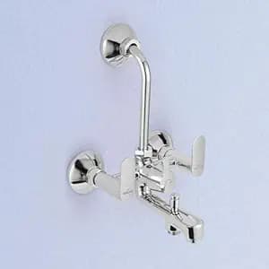 Benelave by Hindware 3-in-1 Wall Mixer for Bathroom | Made of Brass | Mirror-like Chrome Polish Finish | Provision for Overhead Shower & Hand Shower | Volga Range | 7-Year Manufacturer Warranty