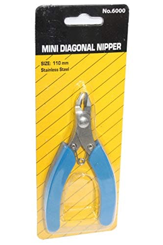 Digital Craft Electrical Stain Steel Wire Cable Cutters Cutting Side Snips Flush Pliers Nipper Anti-Slip Rubber Mini Diagonal Pliers Hand Tools with Safety Hand Gloves 3
