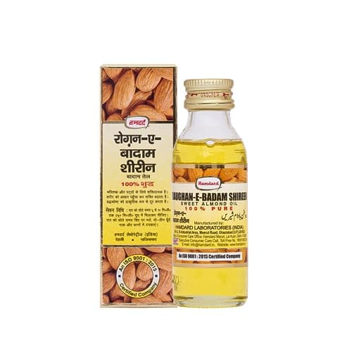Hamdard Raughan-E-Badam Shireen Sweet Almond Oil, 50ml, Pack of 1 2