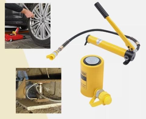 Hartley® HY RSC+2050-180 Hydraulic Cylinders Jack Solid with Hand Pump Single Acting Hydraulic Ram Cylinder 50mm Hydraulic Lifting Cylinders, (20T 2Inch) 3