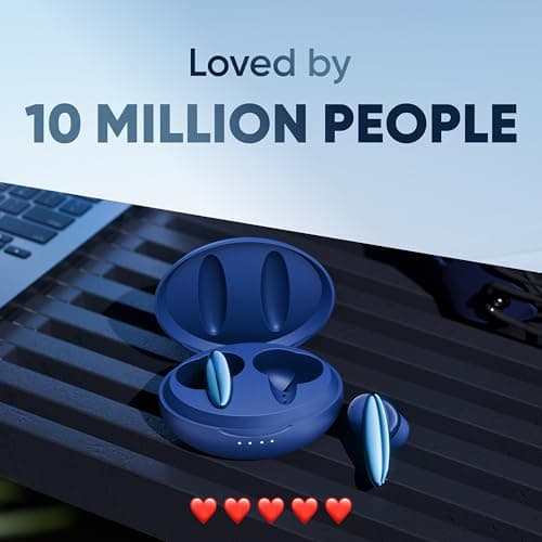 Mivi DuoPods Vibe | Dual Connectivity Ear Buds Wireless | Clear HD Calls | 5.3 Bluetooth Earphone Wireless | 13mm Drivers | 60 Hours Playtime | Made in India TWS Earbuds 6