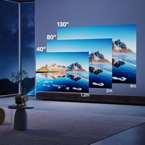Punnkk Lumi Pro Fully Automatic Native 1080P Android 13, WiFi 6 & BT 5, Screen Mirroring Smart Projector, Auto Focus & Auto 4D Keystone, 4X Brighter, 4K HDR Support, 180 Degree Rotation 2 GB/16 GB 4